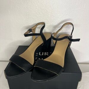 Naturalizer Black Heels Ankle Strap Minimalist